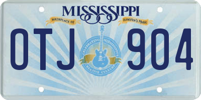 MS license plate OTJ904