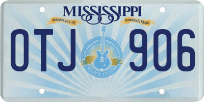 MS license plate OTJ906