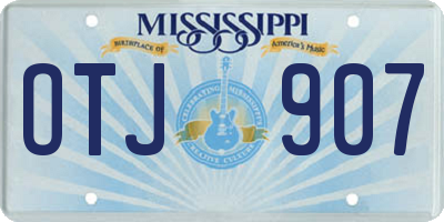 MS license plate OTJ907