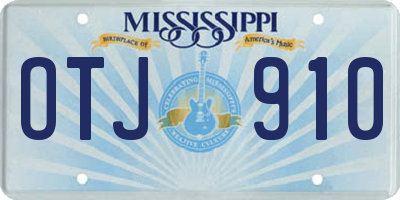 MS license plate OTJ910