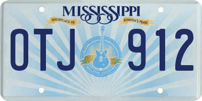 MS license plate OTJ912