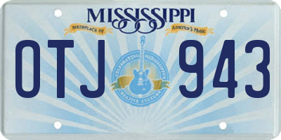 MS license plate OTJ943