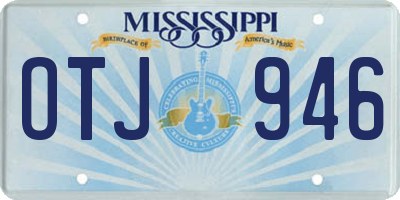 MS license plate OTJ946