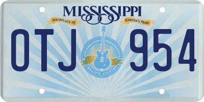 MS license plate OTJ954