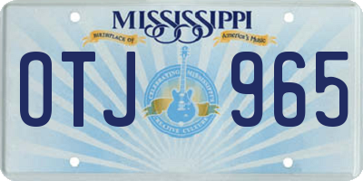 MS license plate OTJ965