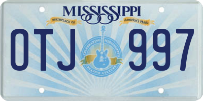 MS license plate OTJ997