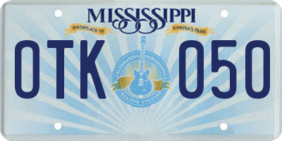 MS license plate OTK050