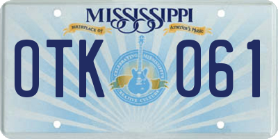 MS license plate OTK061