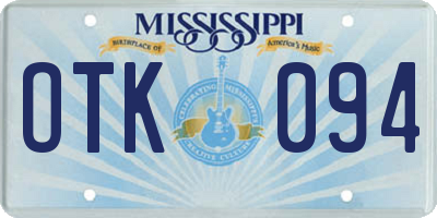 MS license plate OTK094