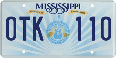 MS license plate OTK110
