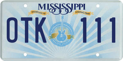 MS license plate OTK111