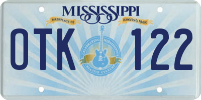 MS license plate OTK122