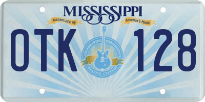 MS license plate OTK128
