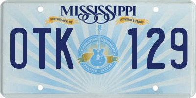 MS license plate OTK129