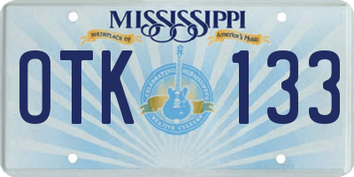 MS license plate OTK133