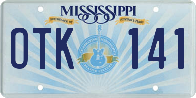 MS license plate OTK141