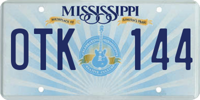 MS license plate OTK144