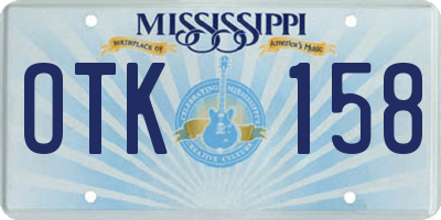 MS license plate OTK158
