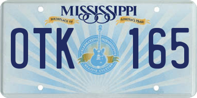 MS license plate OTK165
