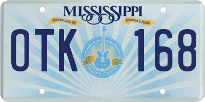 MS license plate OTK168