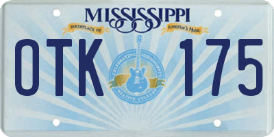 MS license plate OTK175
