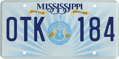 MS license plate OTK184