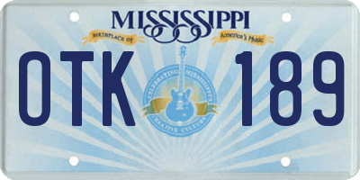 MS license plate OTK189