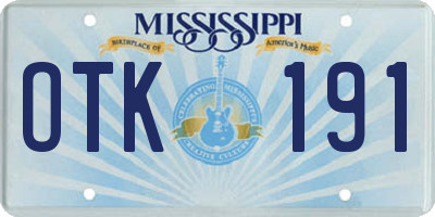 MS license plate OTK191