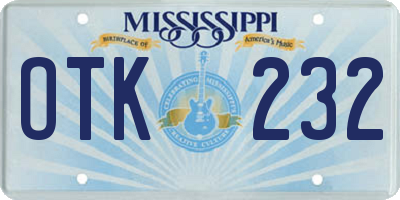 MS license plate OTK232