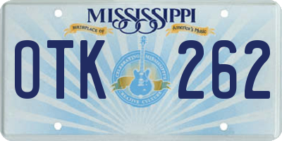 MS license plate OTK262