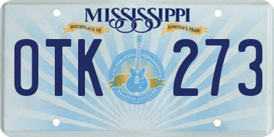 MS license plate OTK273