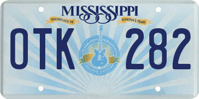 MS license plate OTK282
