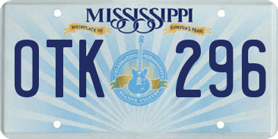MS license plate OTK296