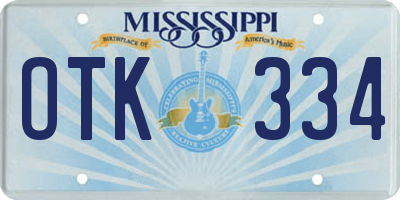 MS license plate OTK334