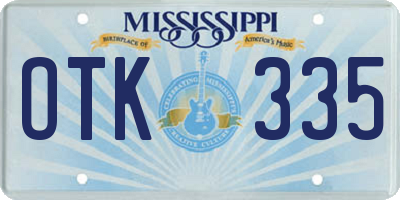 MS license plate OTK335