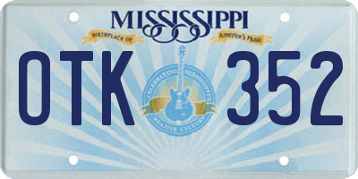 MS license plate OTK352