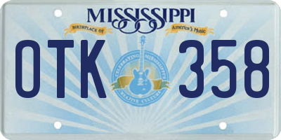 MS license plate OTK358