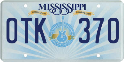 MS license plate OTK370