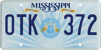 MS license plate OTK372