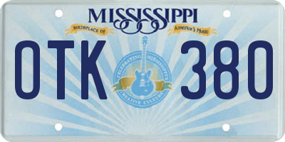 MS license plate OTK380