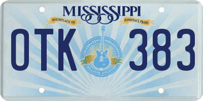 MS license plate OTK383