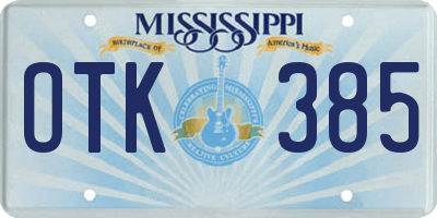 MS license plate OTK385