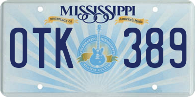 MS license plate OTK389