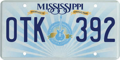 MS license plate OTK392