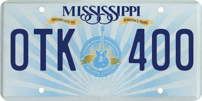 MS license plate OTK400