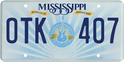 MS license plate OTK407