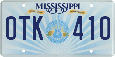 MS license plate OTK410