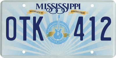 MS license plate OTK412