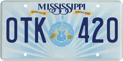 MS license plate OTK420