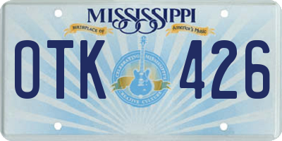 MS license plate OTK426